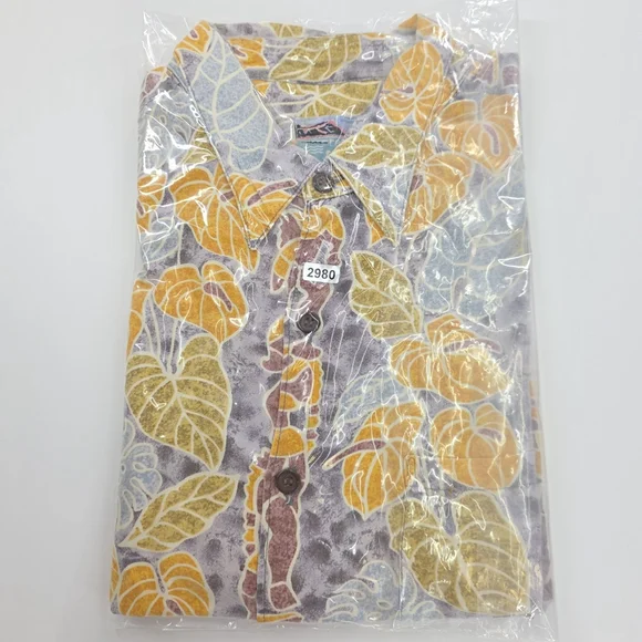 Vintage Aloha Reyn Spooner Hawaiian Shirt Men L Rayon Tiki Resort - Picture 8 of 8